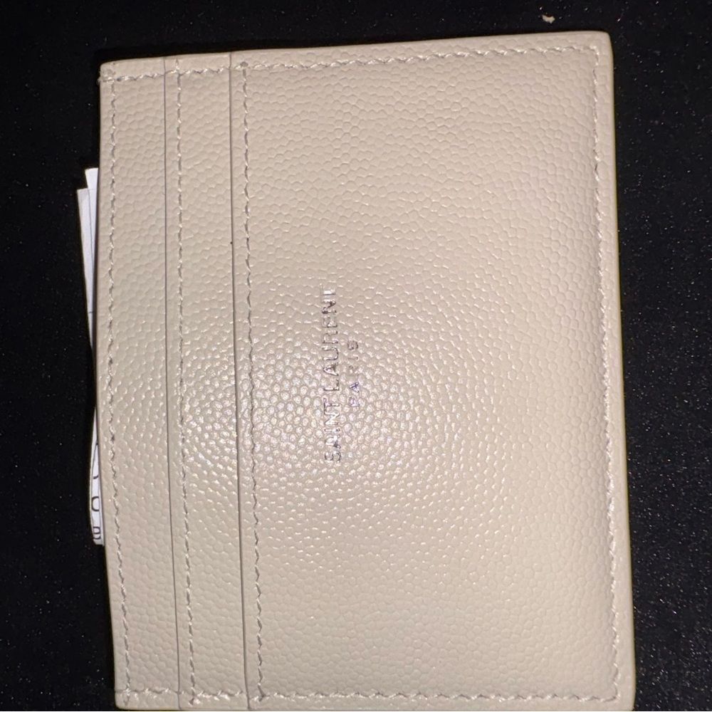 Brand new with coa Saint Laurent Beige Card Holder unisex new with dustbag - Picture 2 of 11